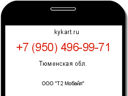 Информация о номере телефона +7 (950) 496-99-71: регион, оператор
