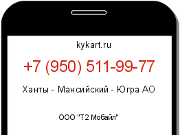 Информация о номере телефона +7 (950) 511-99-77: регион, оператор