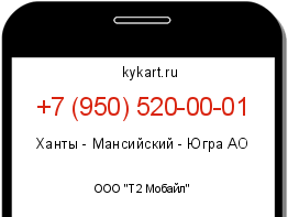 Информация о номере телефона +7 (950) 520-00-01: регион, оператор