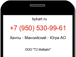 Информация о номере телефона +7 (950) 530-99-61: регион, оператор