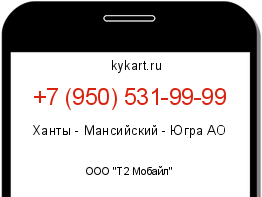 Информация о номере телефона +7 (950) 531-99-99: регион, оператор