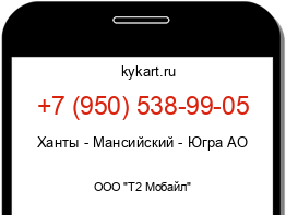 Информация о номере телефона +7 (950) 538-99-05: регион, оператор
