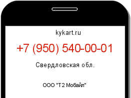 Информация о номере телефона +7 (950) 540-00-01: регион, оператор