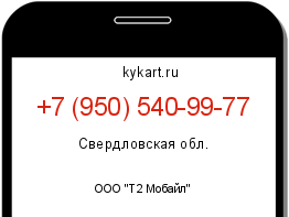 Информация о номере телефона +7 (950) 540-99-77: регион, оператор