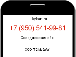 Информация о номере телефона +7 (950) 541-99-81: регион, оператор