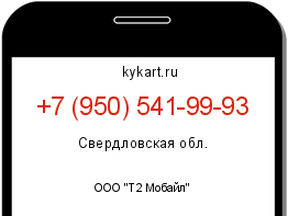 Информация о номере телефона +7 (950) 541-99-93: регион, оператор