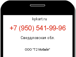 Информация о номере телефона +7 (950) 541-99-96: регион, оператор