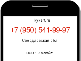 Информация о номере телефона +7 (950) 541-99-97: регион, оператор