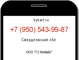 Информация о номере телефона +7 (950) 543-99-87: регион, оператор