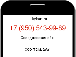 Информация о номере телефона +7 (950) 543-99-89: регион, оператор