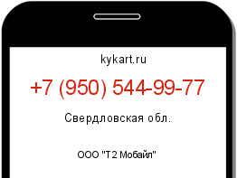 Информация о номере телефона +7 (950) 544-99-77: регион, оператор