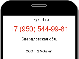Информация о номере телефона +7 (950) 544-99-81: регион, оператор