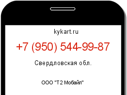 Информация о номере телефона +7 (950) 544-99-87: регион, оператор