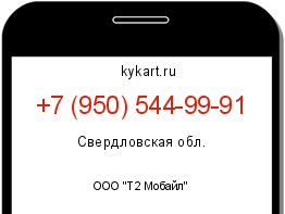 Информация о номере телефона +7 (950) 544-99-91: регион, оператор