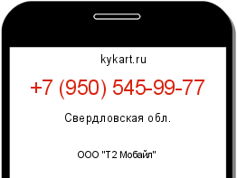 Информация о номере телефона +7 (950) 545-99-77: регион, оператор