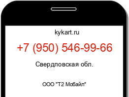 Информация о номере телефона +7 (950) 546-99-66: регион, оператор