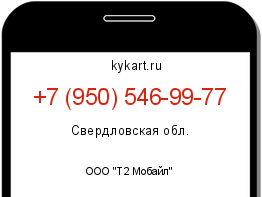 Информация о номере телефона +7 (950) 546-99-77: регион, оператор