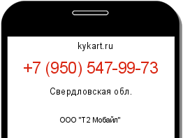 Информация о номере телефона +7 (950) 547-99-73: регион, оператор