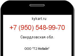 Информация о номере телефона +7 (950) 548-99-70: регион, оператор
