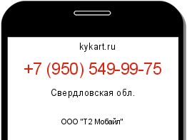 Информация о номере телефона +7 (950) 549-99-75: регион, оператор