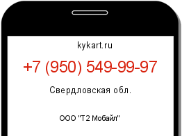 Информация о номере телефона +7 (950) 549-99-97: регион, оператор