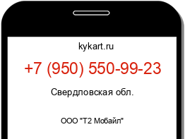 Информация о номере телефона +7 (950) 550-99-23: регион, оператор