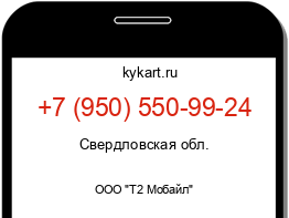 Информация о номере телефона +7 (950) 550-99-24: регион, оператор