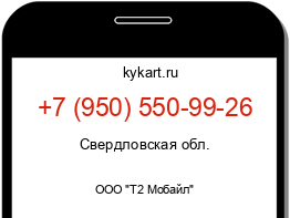 Информация о номере телефона +7 (950) 550-99-26: регион, оператор