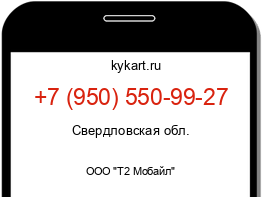 Информация о номере телефона +7 (950) 550-99-27: регион, оператор