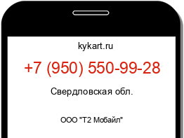 Информация о номере телефона +7 (950) 550-99-28: регион, оператор