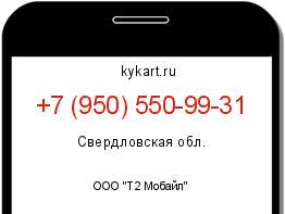 Информация о номере телефона +7 (950) 550-99-31: регион, оператор