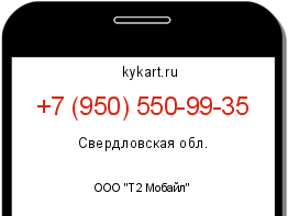 Информация о номере телефона +7 (950) 550-99-35: регион, оператор
