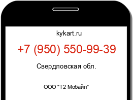 Информация о номере телефона +7 (950) 550-99-39: регион, оператор