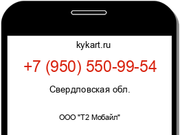 Информация о номере телефона +7 (950) 550-99-54: регион, оператор