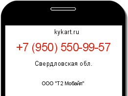Информация о номере телефона +7 (950) 550-99-57: регион, оператор