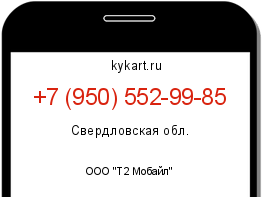Информация о номере телефона +7 (950) 552-99-85: регион, оператор