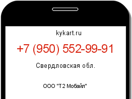 Информация о номере телефона +7 (950) 552-99-91: регион, оператор