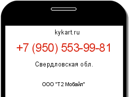 Информация о номере телефона +7 (950) 553-99-81: регион, оператор