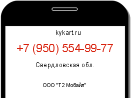 Информация о номере телефона +7 (950) 554-99-77: регион, оператор