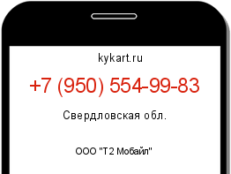 Информация о номере телефона +7 (950) 554-99-83: регион, оператор