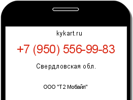 Информация о номере телефона +7 (950) 556-99-83: регион, оператор