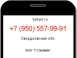 Информация о номере телефона +7 (950) 557-99-91: регион, оператор