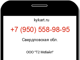 Информация о номере телефона +7 (950) 558-98-95: регион, оператор