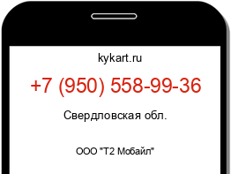 Информация о номере телефона +7 (950) 558-99-36: регион, оператор