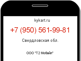 Информация о номере телефона +7 (950) 561-99-81: регион, оператор