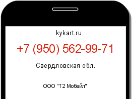 Информация о номере телефона +7 (950) 562-99-71: регион, оператор