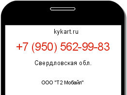 Информация о номере телефона +7 (950) 562-99-83: регион, оператор
