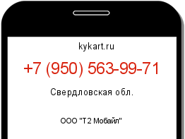 Информация о номере телефона +7 (950) 563-99-71: регион, оператор