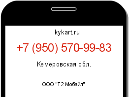 Информация о номере телефона +7 (950) 570-99-83: регион, оператор