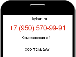 Информация о номере телефона +7 (950) 570-99-91: регион, оператор